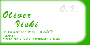 oliver viski business card